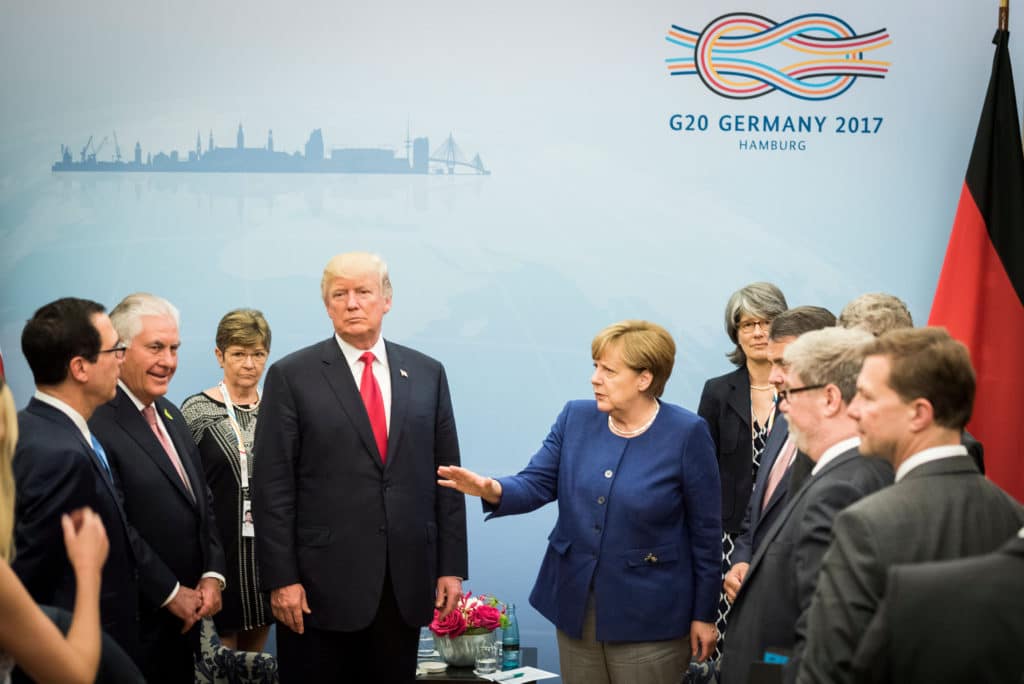 Merkel e Trump G20 Amburgo