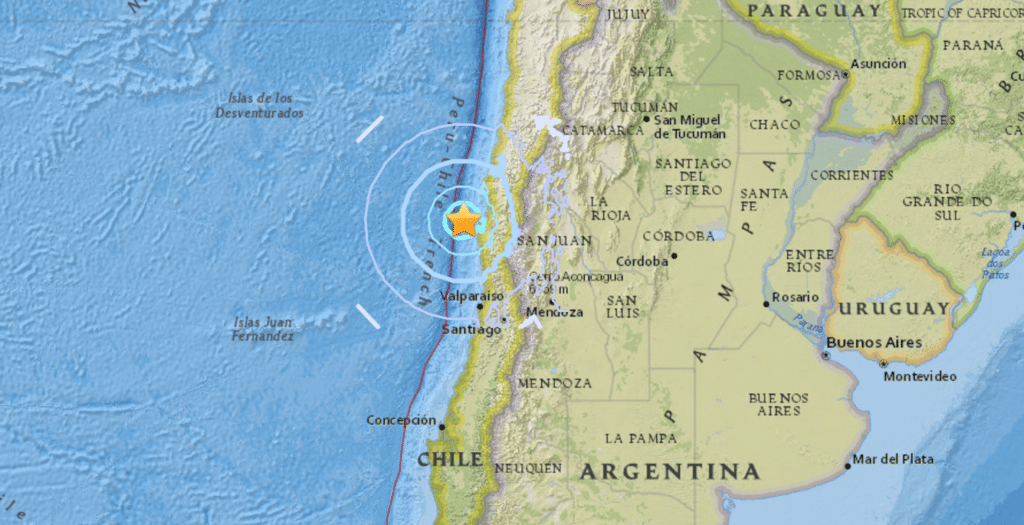 Un terremoto di magnitudo 5.9 ha colpito il Cile