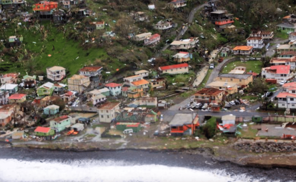 Il passaggio dell'uragano Maria ha danneggiato quasi il 90 per cento delle abitazioni sull'isola di Dominica