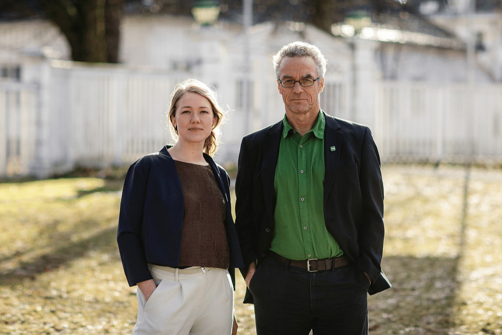 Une Aina Bastholm e Rasmus Hansson, i leader del partito Verde in Norvegia