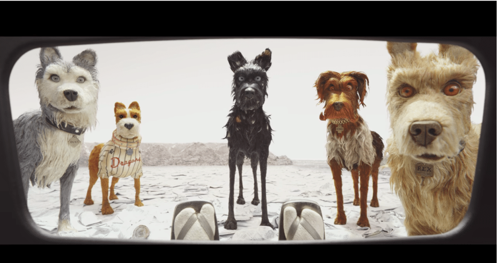 Un fotogramma del trailer di Isle of Dogs, il nuovo film di Wes Anderson