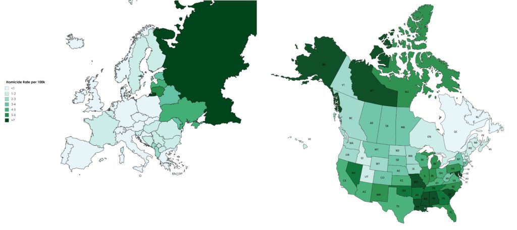 Stato Usa Che Si Incunea Nel Canada