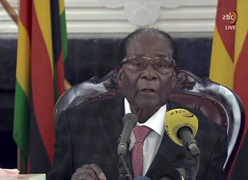 Il presidente dello Zimbabwe Robert Mugabe