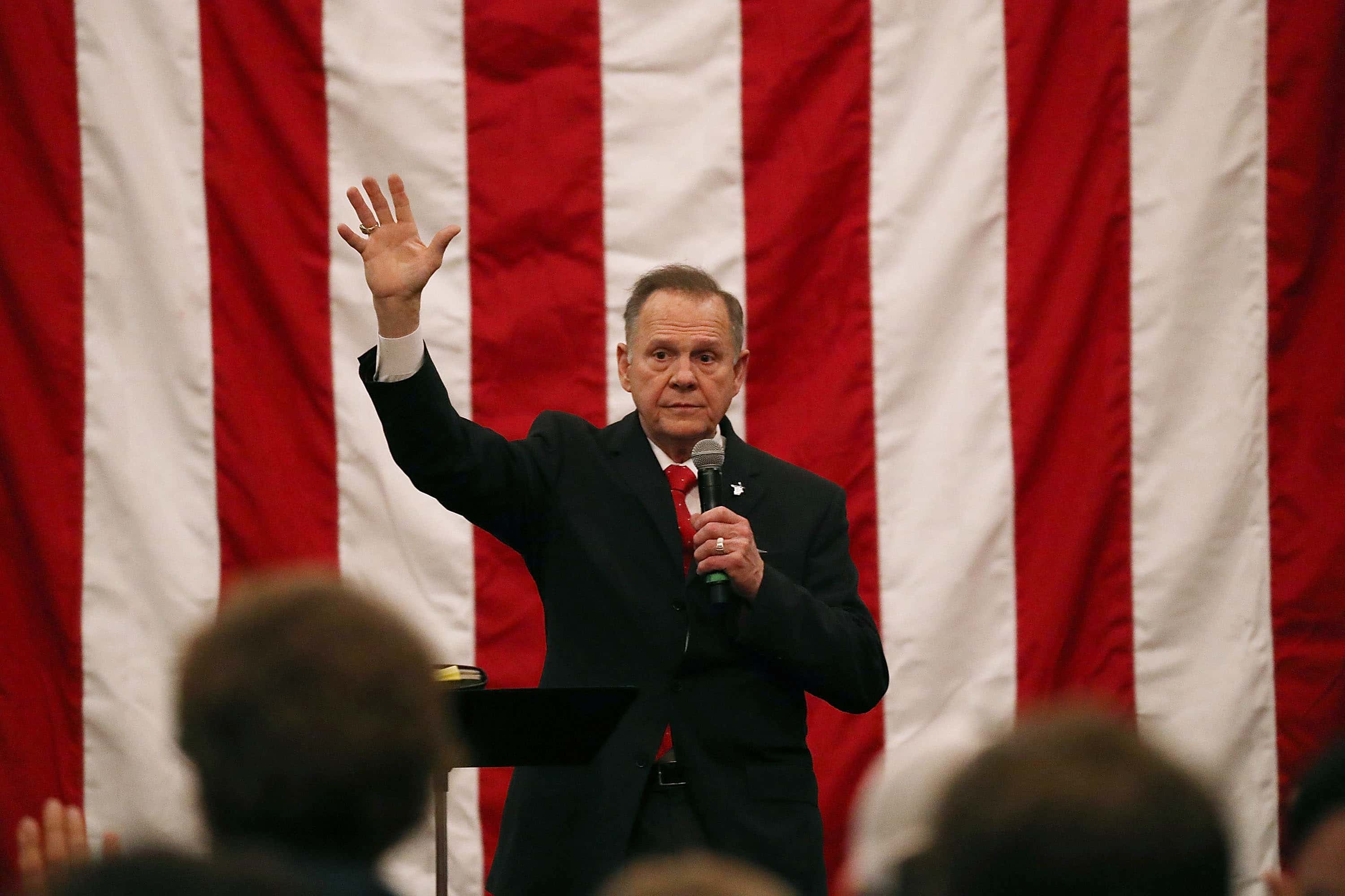 GOP Senate Candidate Judge Roy Moore Holds Rally On Eve Of Election