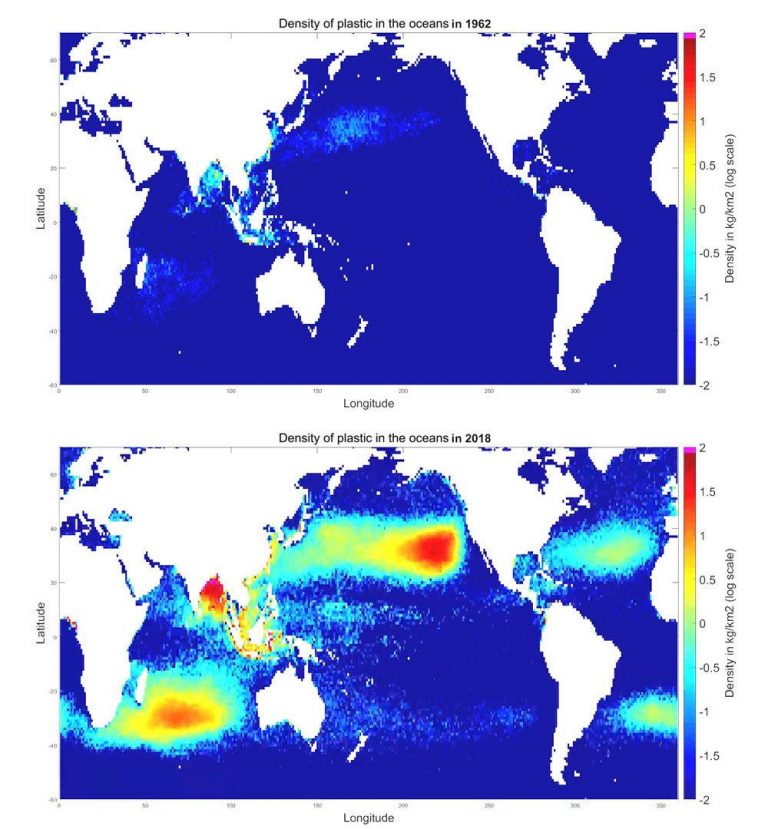 L'isola di plastica nell'oceano Pacifico grande