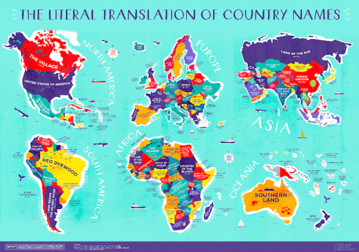significato nomi paesi mondo