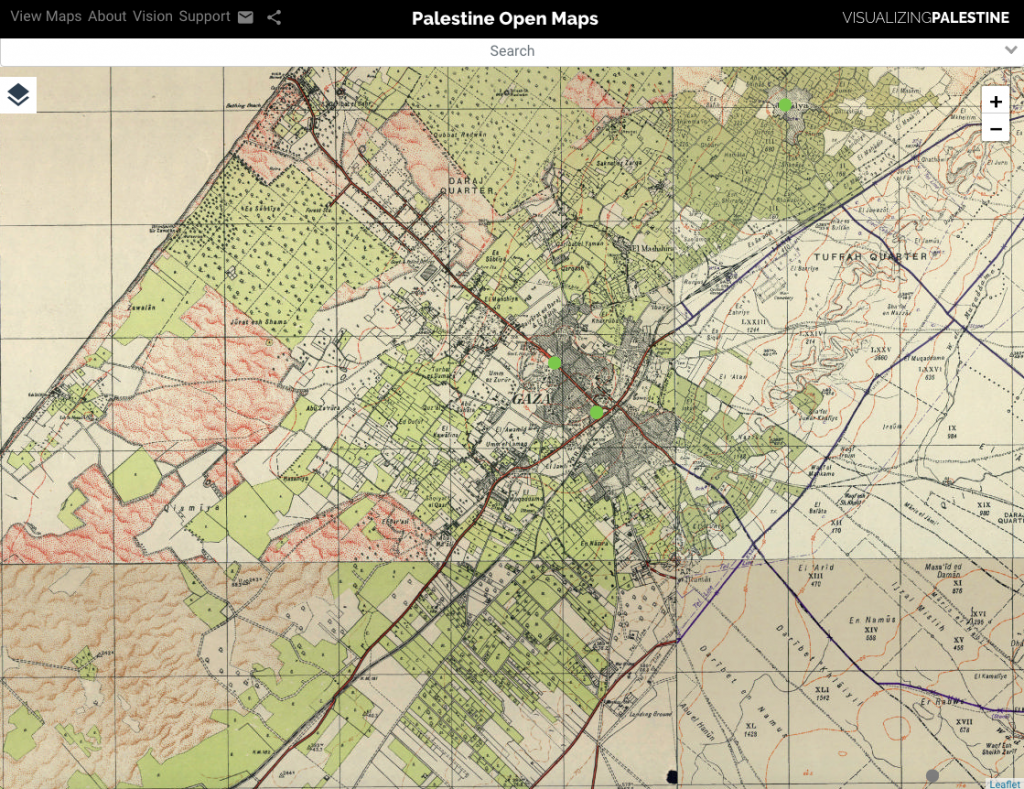 mappa palestina prima israele