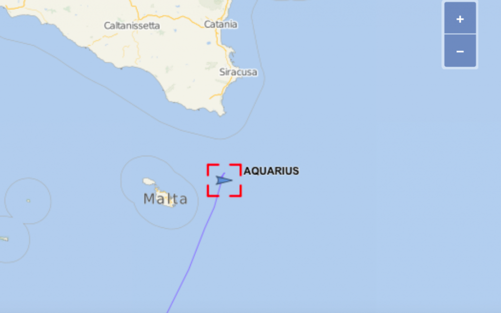 aquarius nave migranti posizione
