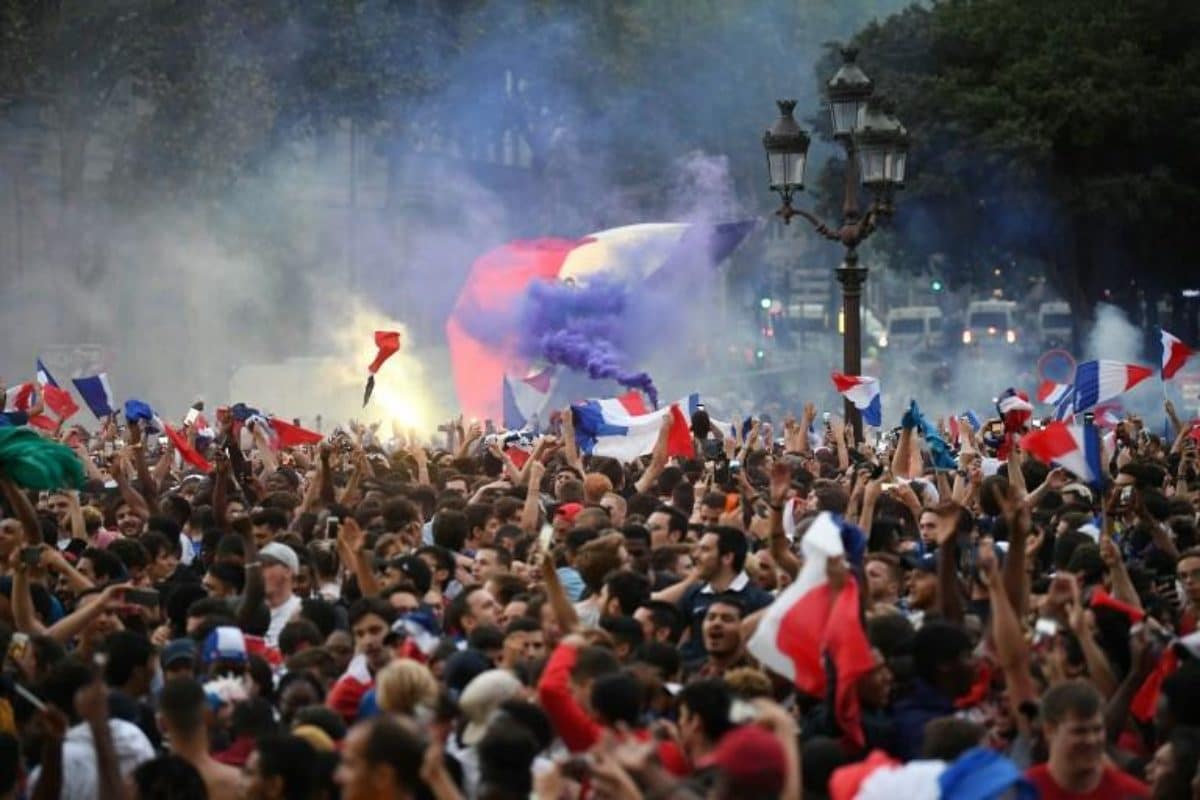 Francia festa mondiali parata