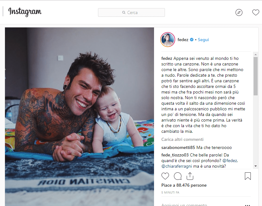 fedez canzone figlio