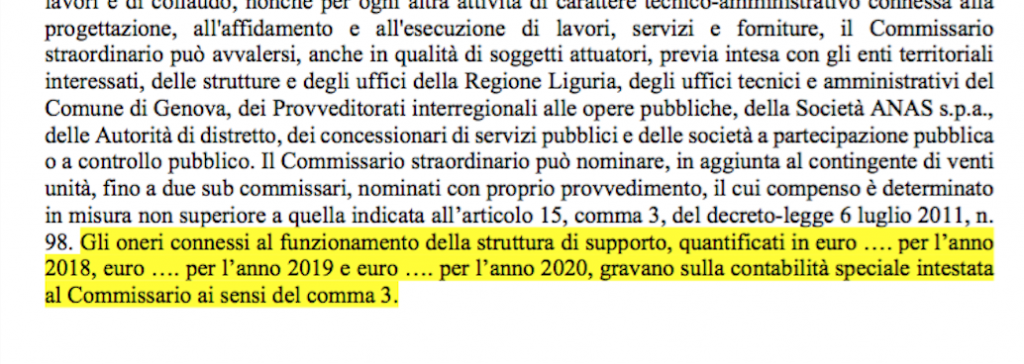 decreto Genova omissis