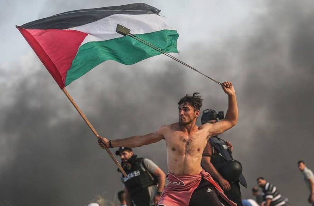 palestinese bandiera foto virale