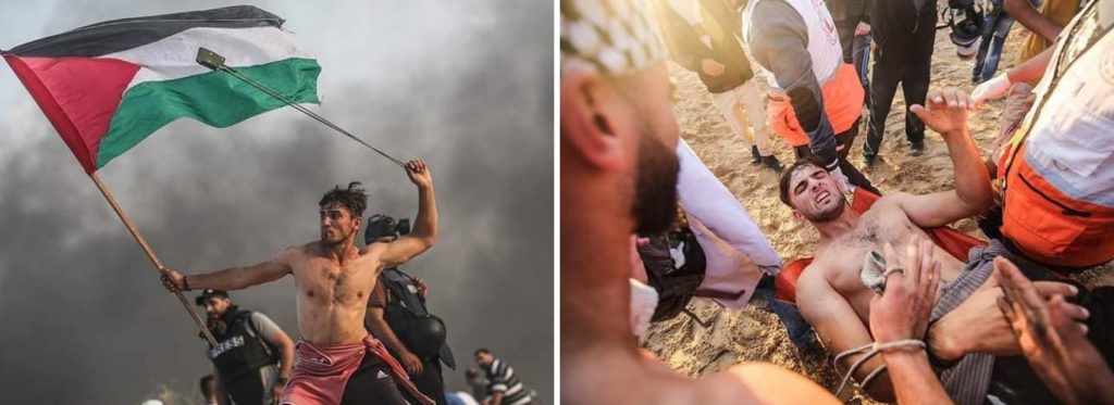 palestinese bandiera foto sparato