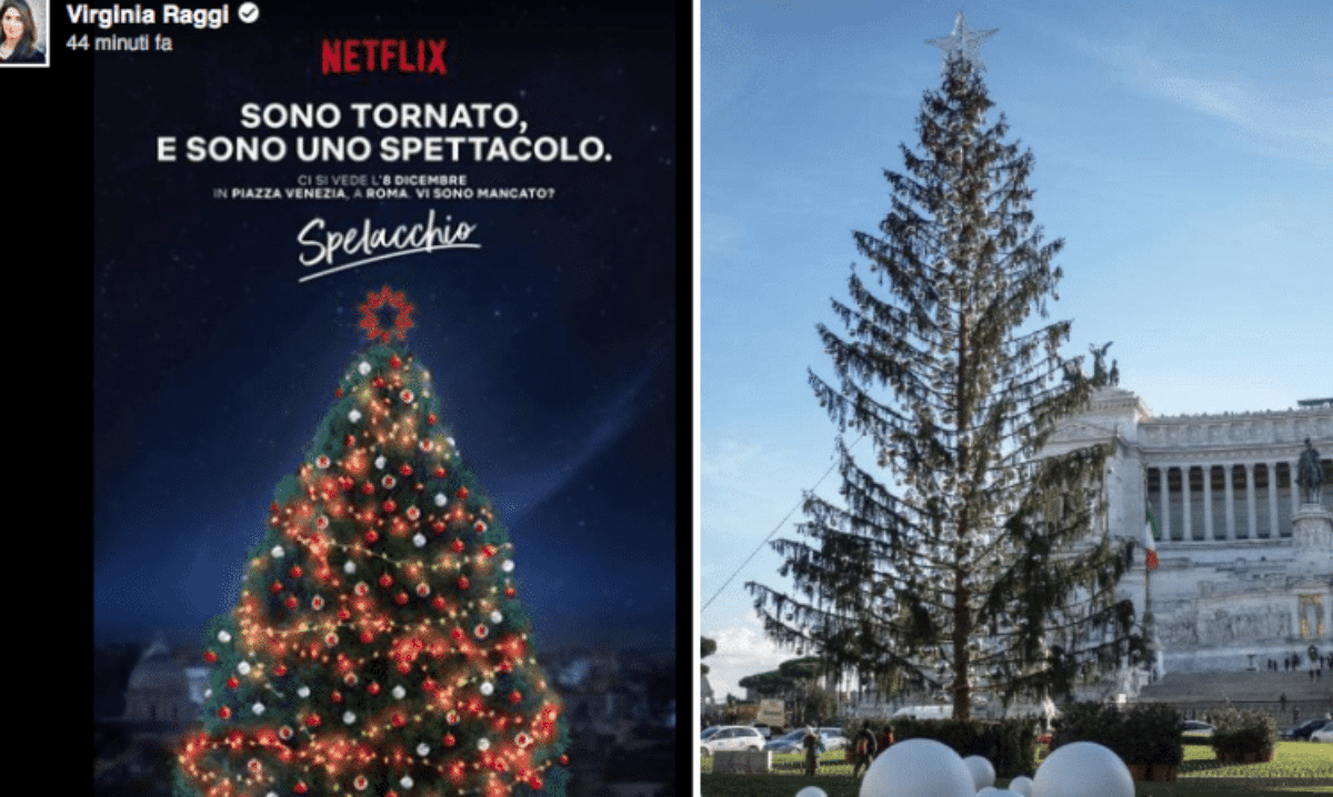 Albero Di Natale Roma.Albero Di Natale Roma 2018 Netflix Addio A Spelacchio Piazza Venezia