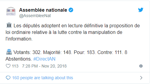 governo francia legge fake news