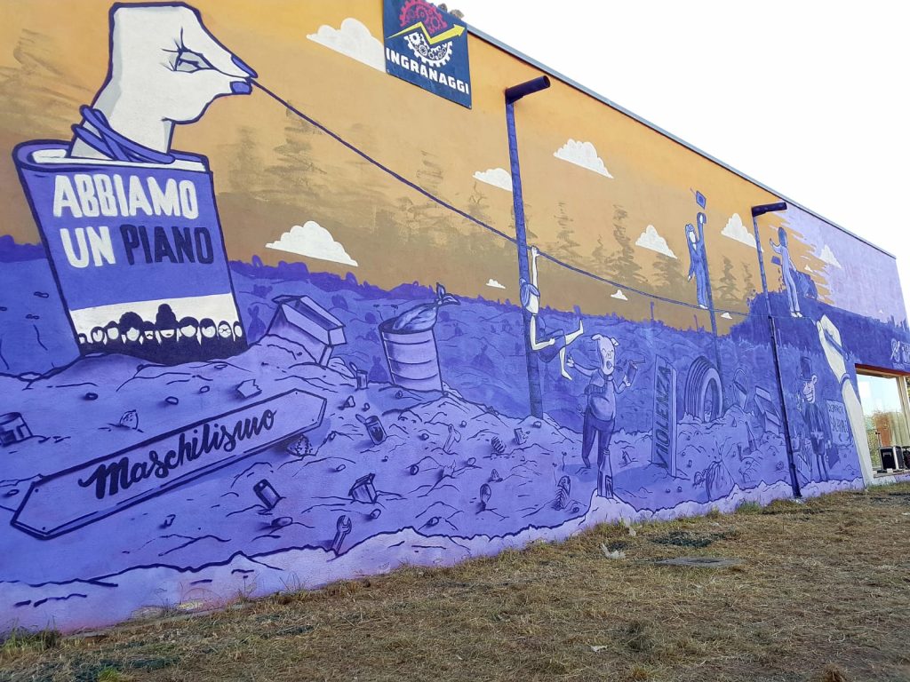 murales disparità genere roma acilia