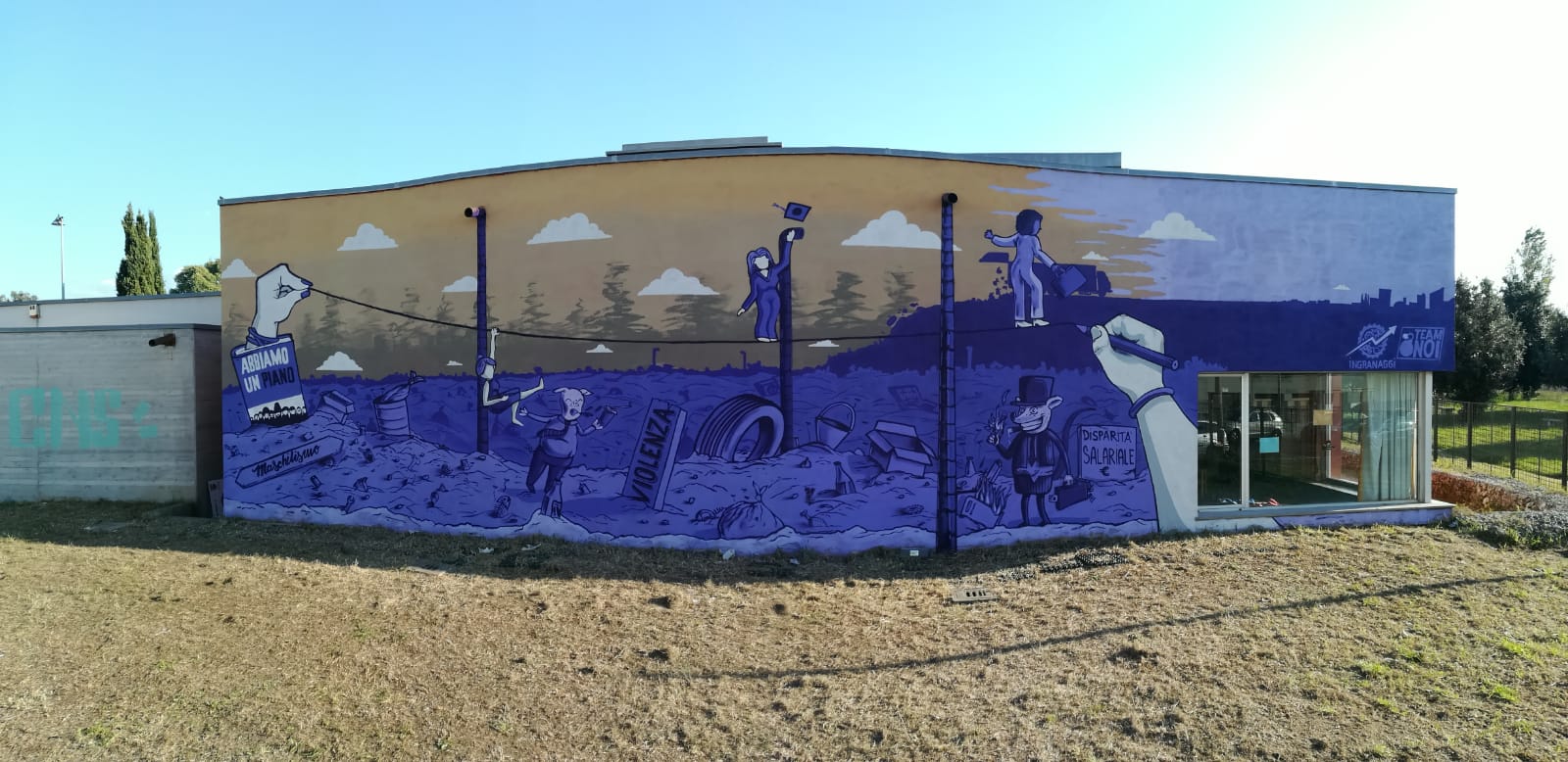 murale disparità genere roma acilia