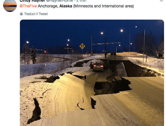 terremoto alaska oggi