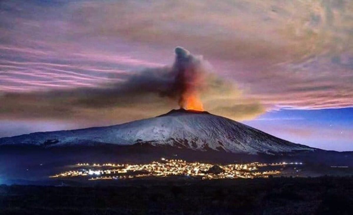 etna eruzione terremoto foto