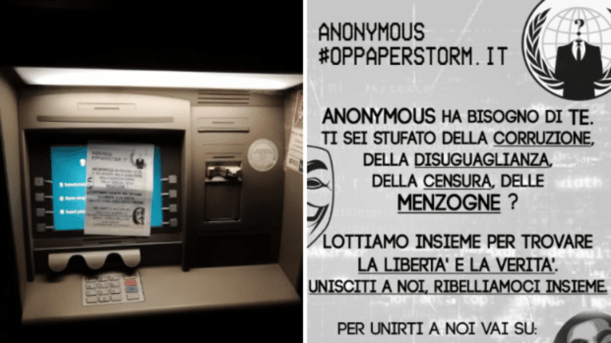 La campagna di reclutamento di Anonymous Italia
