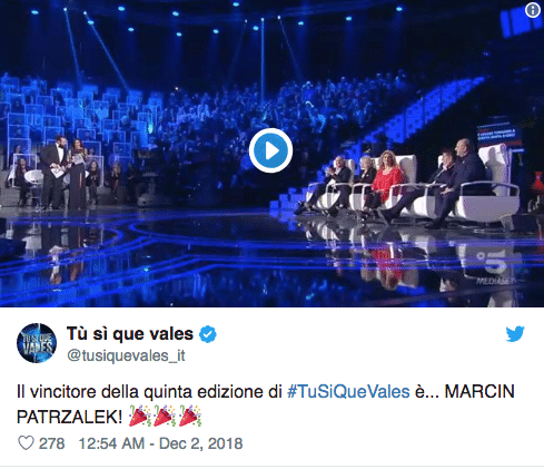 vincitore tu si que vales