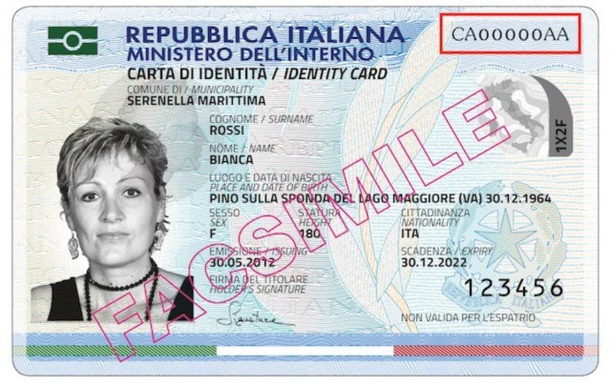 Carta D'identità Elettronica Numero Documento  Carta