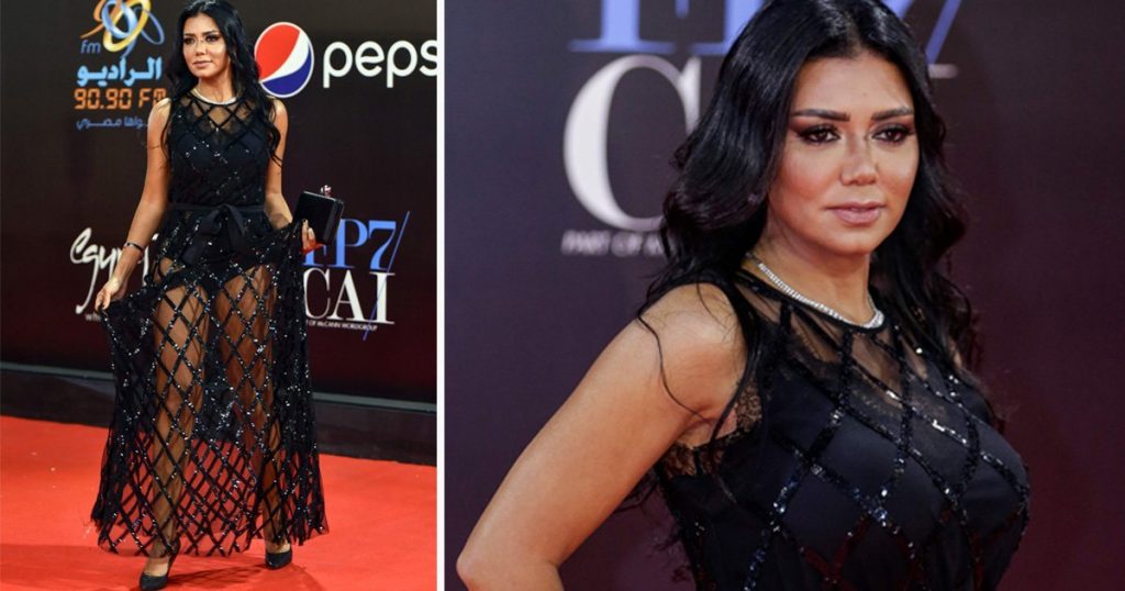 Rania Youssef abito trasparente