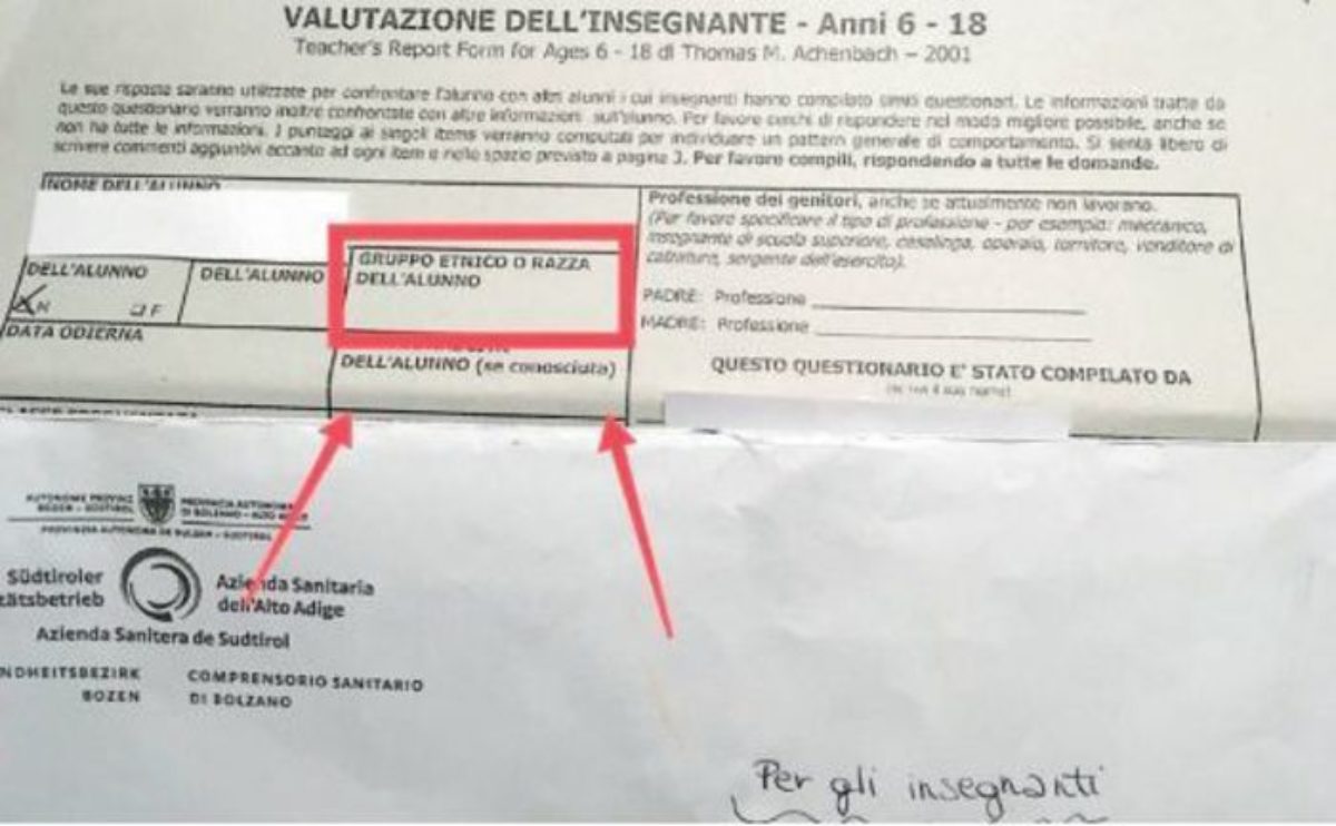 Il Questionario Shock Dellasl Di Bolzano Si Chiede La