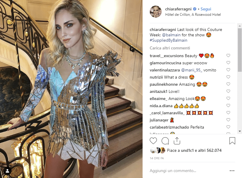 chiara ferragni camera hotel extra lusso