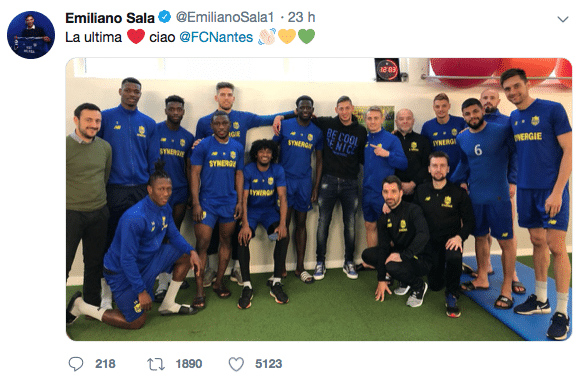 emiliano sala aereo precipitato