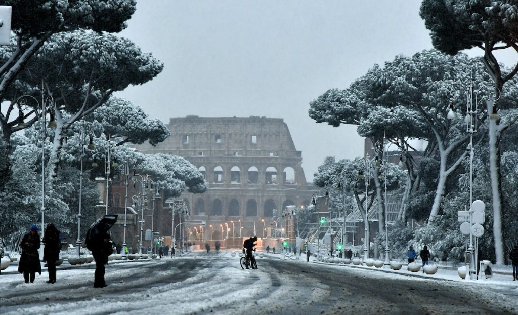meteo previsioni neve roma 24 gennaio