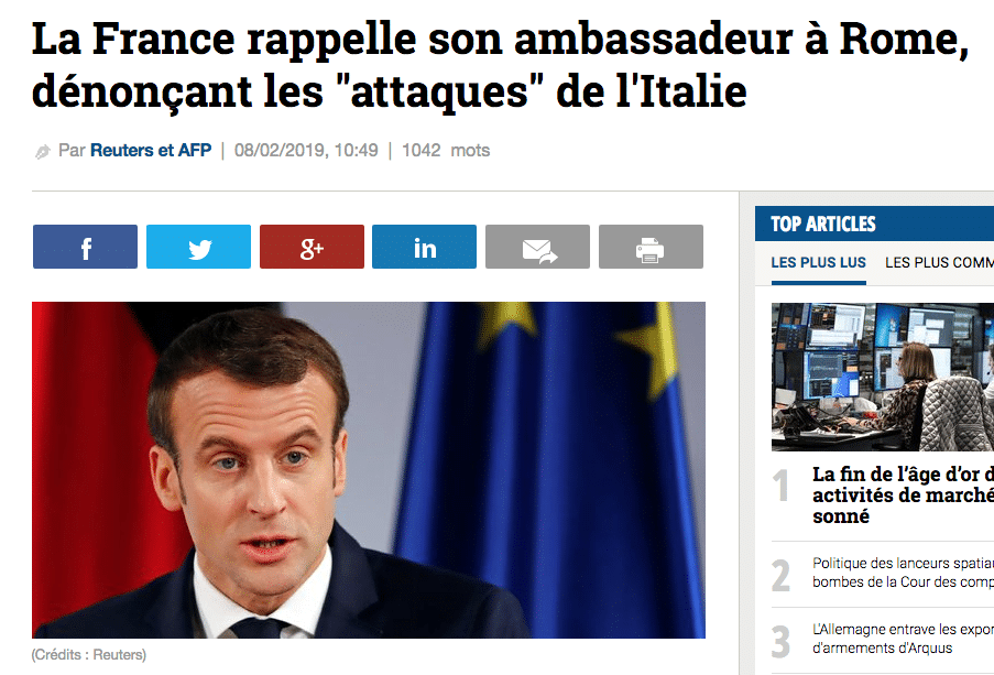 crisi italia francia stampa francese