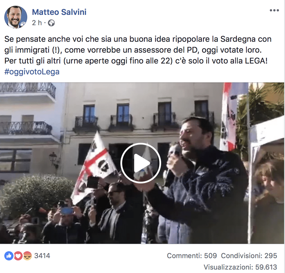 elezioni sardegna sardini violato silenzio elettorale