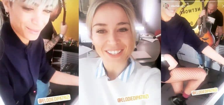 diletta leotta elodie calze a rete