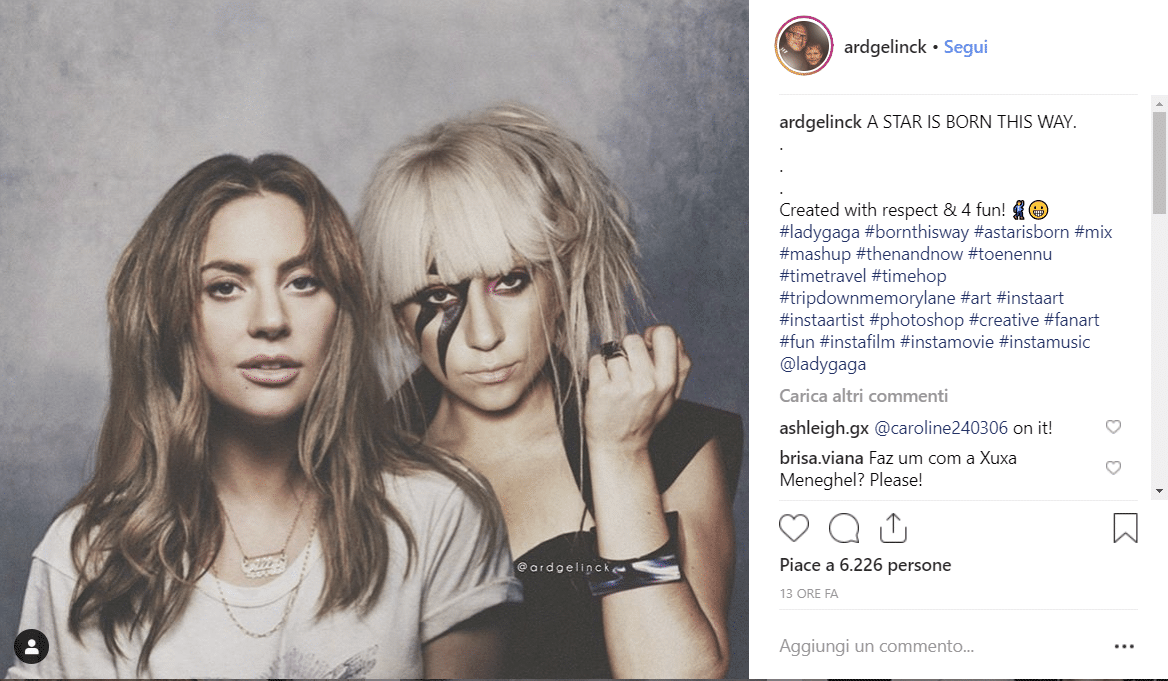 star instagram ieri oggi