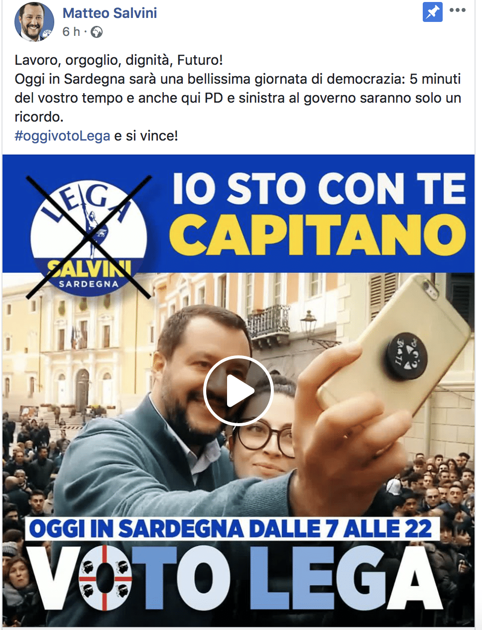 salvini elezioni sardegna silenzio elettorale