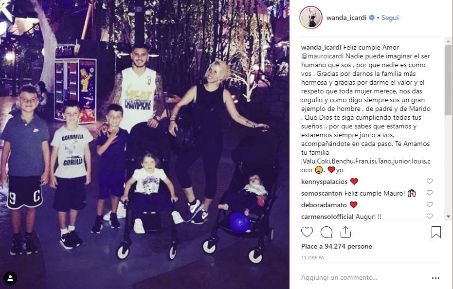 wanda nara brucia foto