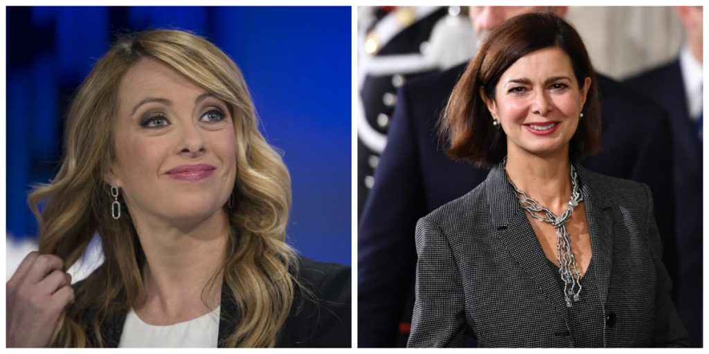 boldrini meloni manifestazione milano