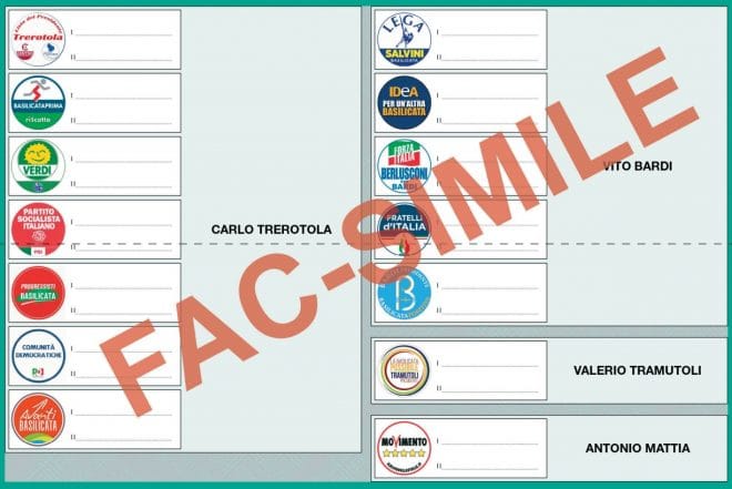 elezioni regionali basilicata come si vota