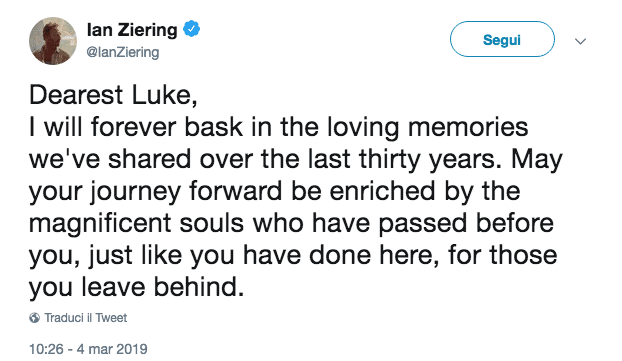 luke perry messaggio ziering