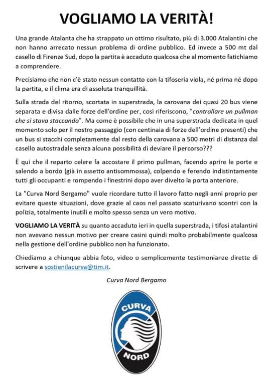 tifosi atalanta violenze polizia