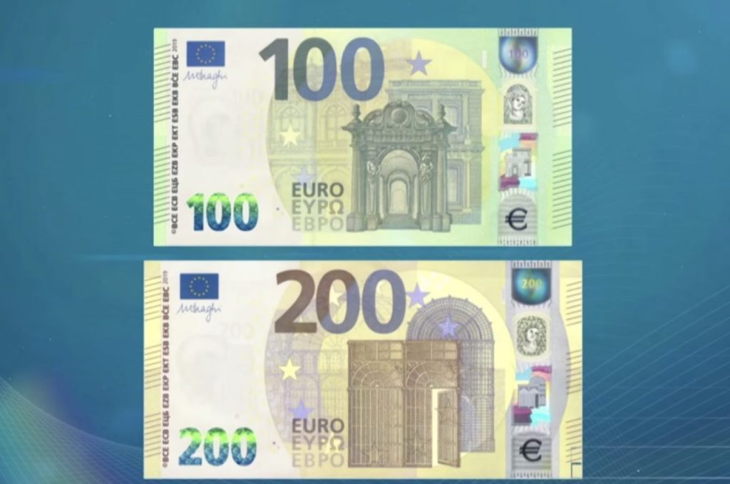 Nuove banconote da 100 euro e 200 euro