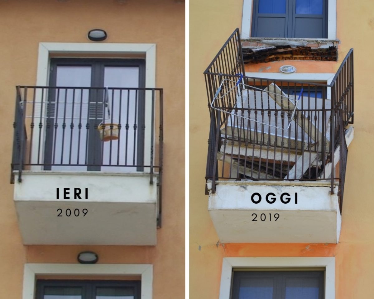 balconi crollati l aquila