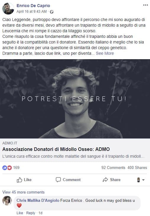 leucemia appello trapianto midollo