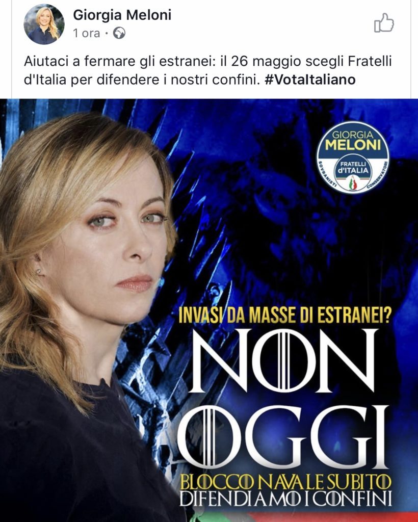 giorgia meloni game of thrones