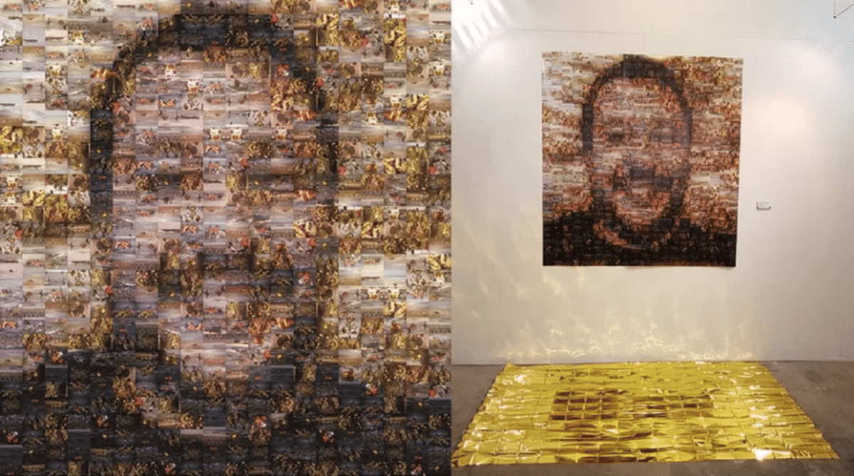 Salvini migranti Pisa mosaico