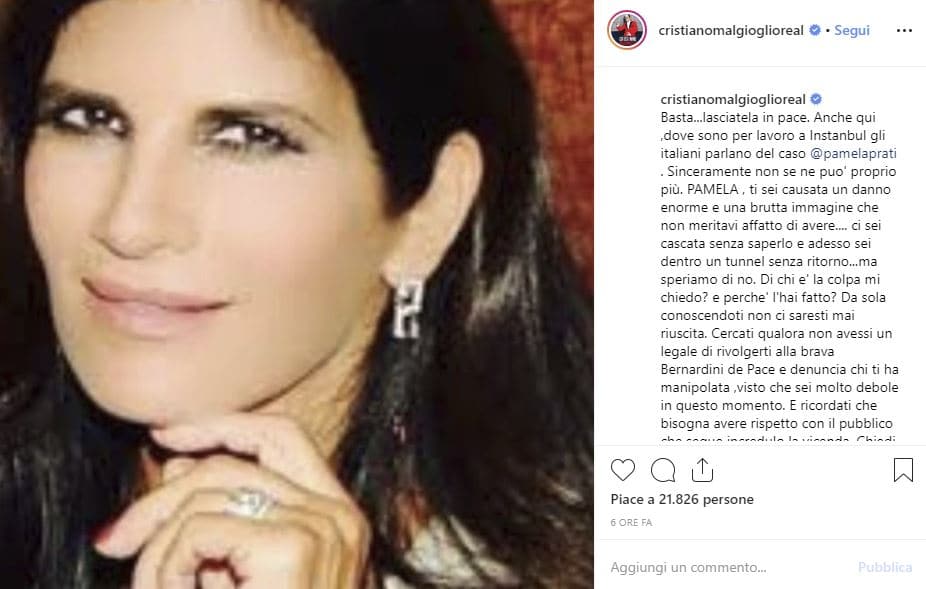 cristiano malgioglio pamela prati matrimonio