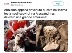 cronaca-roma-ritrovata-testa-divinità-scavi-fori-imperiali