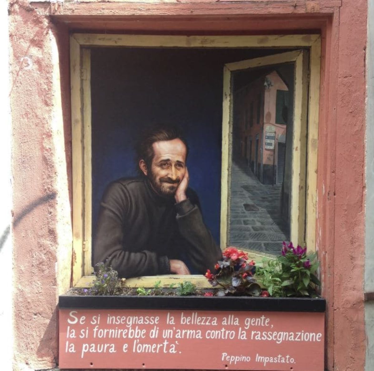 peppino impastato genova murale