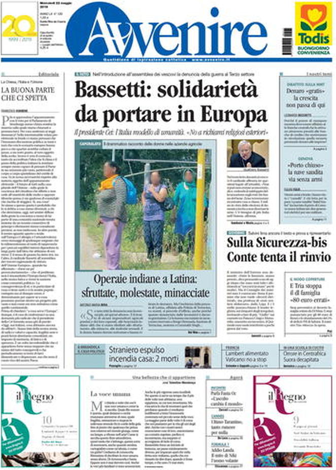 prime pagine quotidiani oggi